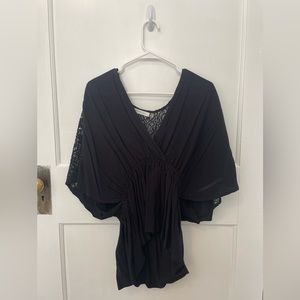 Dry goods black peplum top